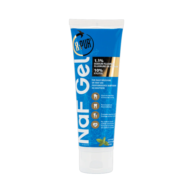 X-PUR - NaF Gel - 1.1% Sodium Fluoride 10 % Xylitol - Light Mint Flavour | 120 mL