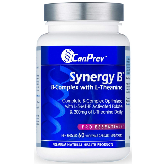 CanPrev - Synergy B-Complex with L-Theanine | 60 Vegetable Capsules