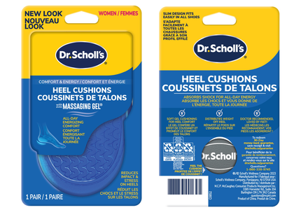 Dr. Scholl's - Coussinets de talon confortables avec gel massant - Femmes 6-10 | 1 paire