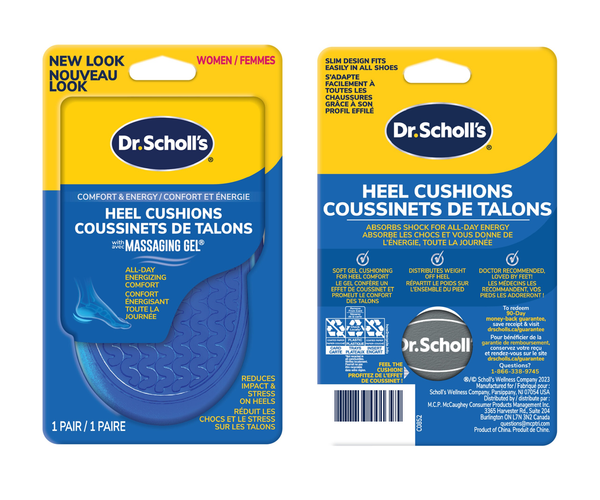 Scholl's Comfort Heel Cushions with Massaging Gel Women
