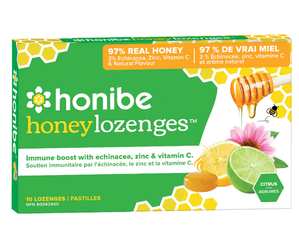 Honibe - Honey Lozenges with Echinacea, Zinc & Vitamin C - Citrus Flav ...