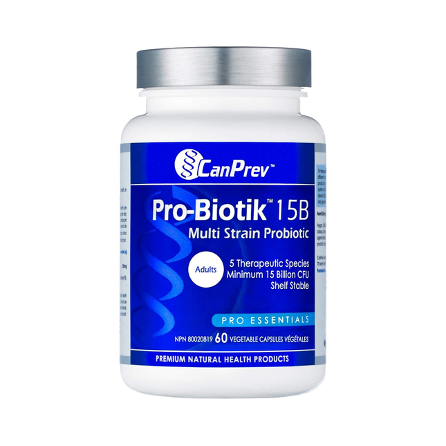 CanPrev - Pro-Biotik 15 Billion Multi Strain Probiotic | 60 Vegetable Capsules