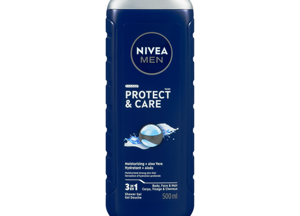 Nivea Men - Gel douche hydratant Protect &amp; Care à l'aloe vera | 500 ml