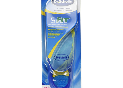 Dr. Scholl's - Comfort & Energy Insoles with Massaging Gel 3/4 Fit