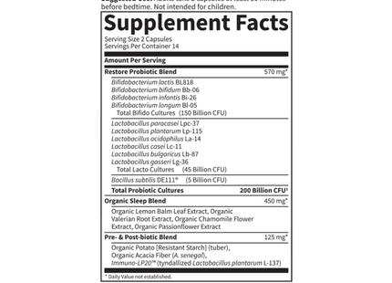 Garden of Life - Dr. Formulated Probiotics Restore | 28 Capsules