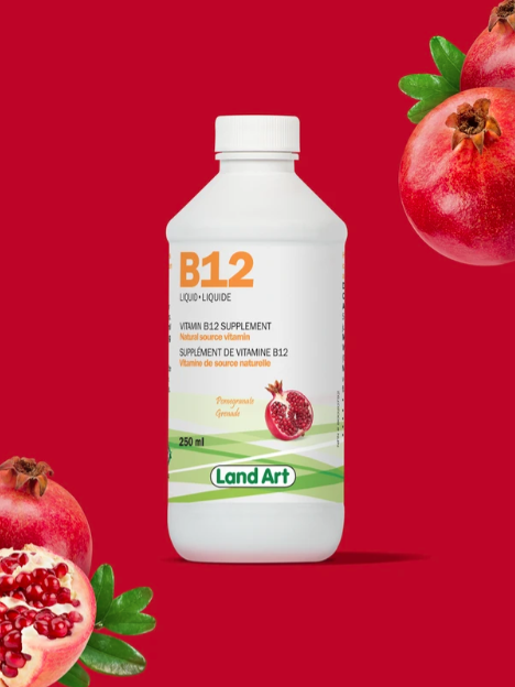 Land Art Vitamin B-12 Liquid - Pomegranate | 250 mL
