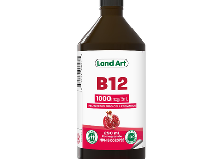 Land Art Vitamin B-12 Liquid - Pomegranate | 250 mL