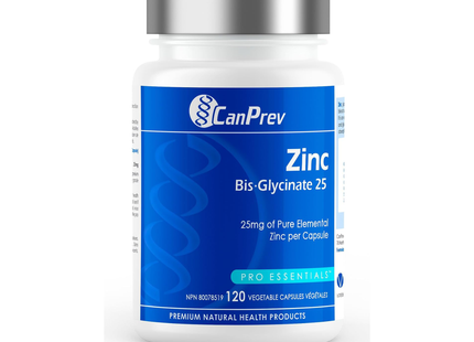 CanPrev - Zinc Bis-Glycinate 25 | 120 Capsules
