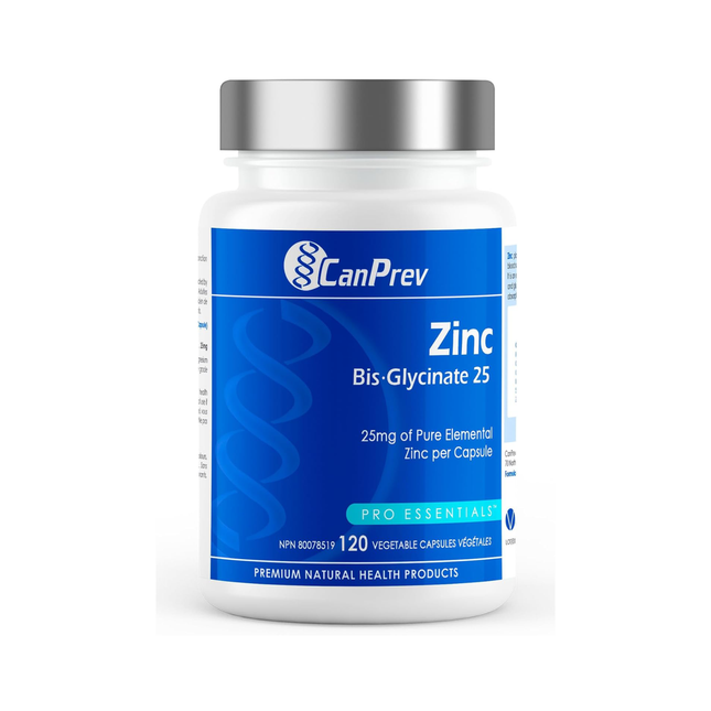 CanPrev - Zinc Bis-Glycinate 25 | 120 Capsules
