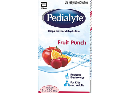 Pedialyte - Electrolyte Powder Sticks Rehydration Solution - Fruit Punch | 8 x 8.5 g