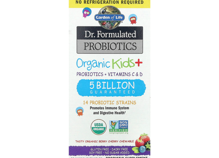 Garden of Life - Dr. Formulated Organic Kids+ Shelf Stable, Berry Cherry | 30 ct