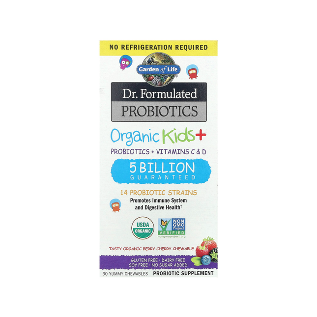 Garden of Life - Dr. Formulated Organic Kids+ Shelf Stable, Berry Cherry | 30 ct
