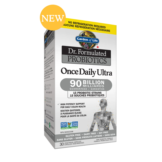 Garden of Life - Dr. Formulated Probiotics Once Daily Ultra - 90B | 30 Vegetarian Capsules
