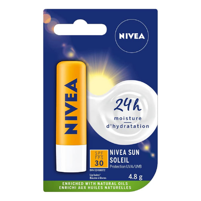 Nivea - Soin des lèvres hydratant 24h Sun SPF30 | 2x4,8g