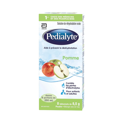 Pedialyte - Oral Rehydration Solution - Apple Flavour | 8 x 8.5 g
