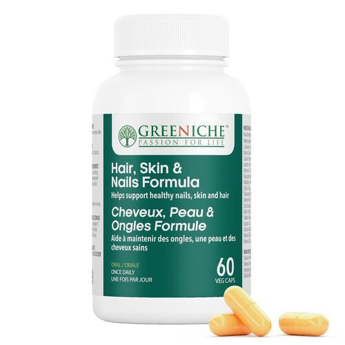 Greeniche - Hair Skin & Nails Formula | 60 Vegetarian Capsules