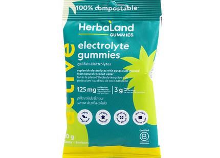Herbaland - Gommes électrolytiques Pina Colada | 50 g