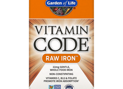 Garden of Life - Vitamin Code Fer brut | 30 gélules végétaliennes