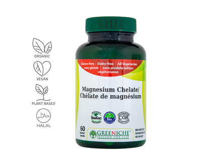 Greeniche - Magnesium Chelate | 60 Capsules