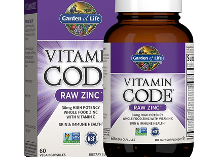 Garden of Life - Vitamin Code - Raw Zinc | 60 Vegan Capsules