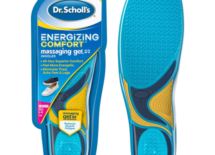 Dr. Scholl's - Semelles intérieures en gel de massage confort énergisant pour femmes 6-10 | 1 paire