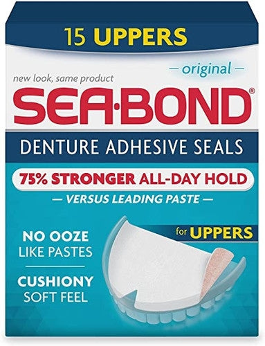 Joints adhésifs pour prothèses Sea-Bond - Original | 15 joints supérieurs