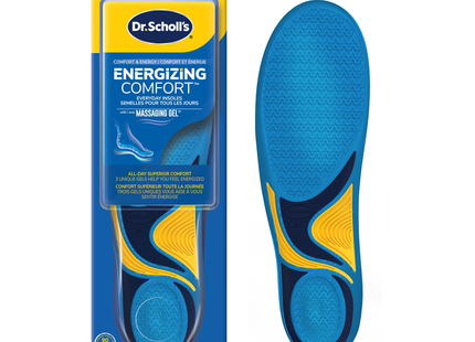 Dr. Scholl's - Semelles intérieures énergisantes Comfort Every avec gel massant pour hommes 8-14 | 1 paire