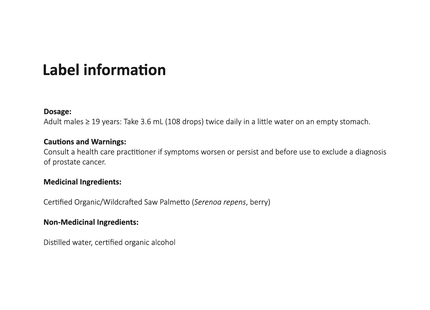 St. Francis - Saw Palmetto Tincture | 50 mL