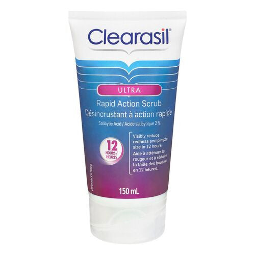 Clearasil - Gommage Ultra - Action Rapide - Acide Salicylique 2% | 150 ml
