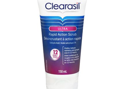 Clearasil - Gommage Ultra - Action Rapide - Acide Salicylique 2% | 150 ml