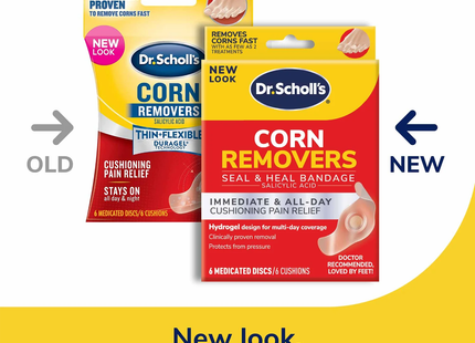 Dr. Scholl's - Corn Remover - Salicylic Acid Treatment for Foot Corns - Water & Sweat Resistant | 6 Medicated Discs