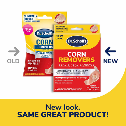 Dr. Scholl's - Seal + Heal Corn Removers | 6 Medicated Discs + 6 Cushions