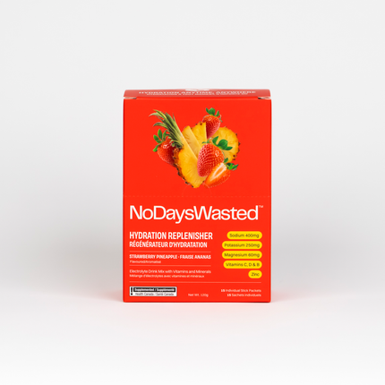 No Days Wasted - Hydration Replenisher, Strawberry Pineapple | 15 Packets