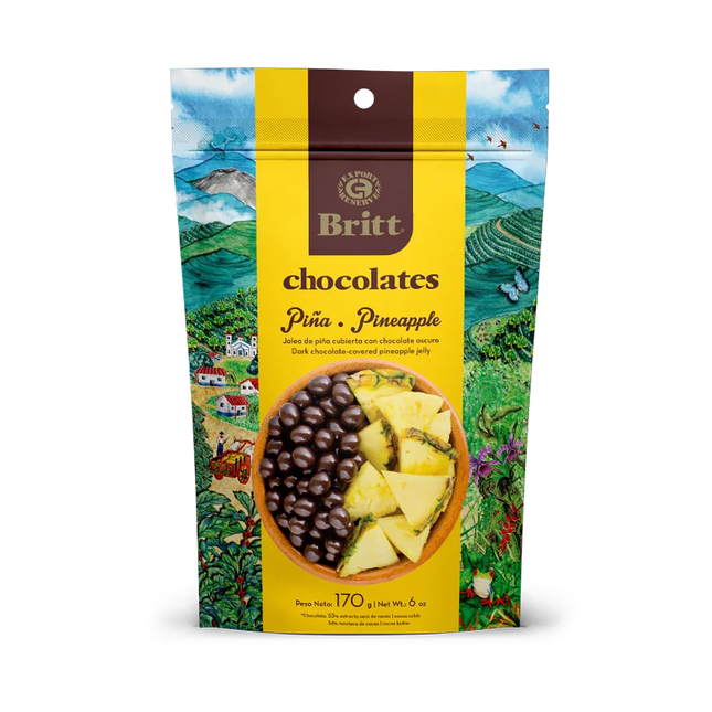 Café Britt - Ananas enrobé de chocolat | 170 g