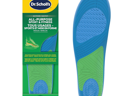 Dr. Scholl's - Semelles intérieures avancées en gel de massage sportif - Tailles pour hommes 8 à 14 | 1 paire