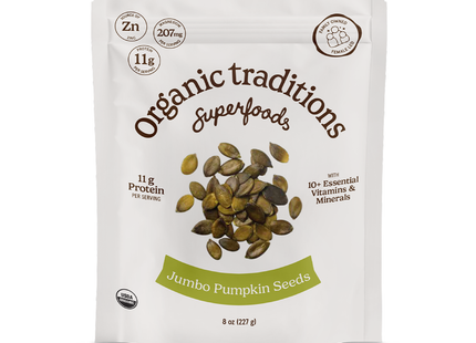 Graines de citrouille Organic Traditions, format géant | 227 g