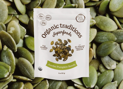 Graines de citrouille Organic Traditions, format géant | 227 g