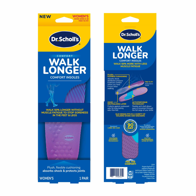 Dr Scholl's - Fitness Walking Insoles - Women's Sizes 6 -10 | 1 Pair