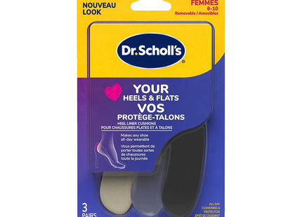 Dr. Scholl's - Coussinets pour talons hauts et chaussures plates | 3 paires