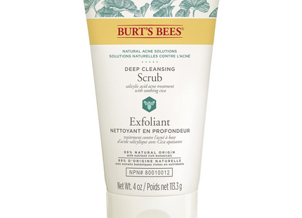 Burt's Bees - Deep Cleansing Scrub - Natural Acne Solutions | 113.3 g