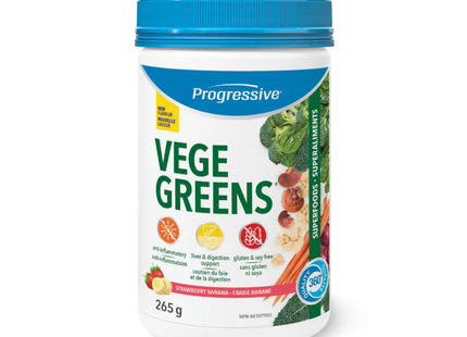 Progressive - Vege Green Supplement - Strawberry Banana | 265 g