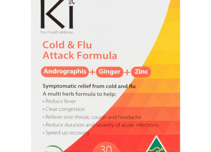 Ki - Cold & Flu Attack Formula | 30 Tablets