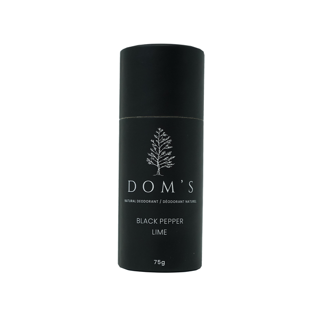 Dom's Naturals - Déodorant en stick au poivre noir et au citron vert | 75 g