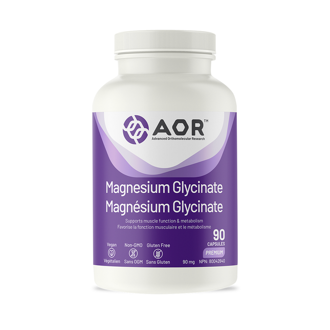 AOR - Magnesium Glycinate 90 mg | 90 Vegi-Caps