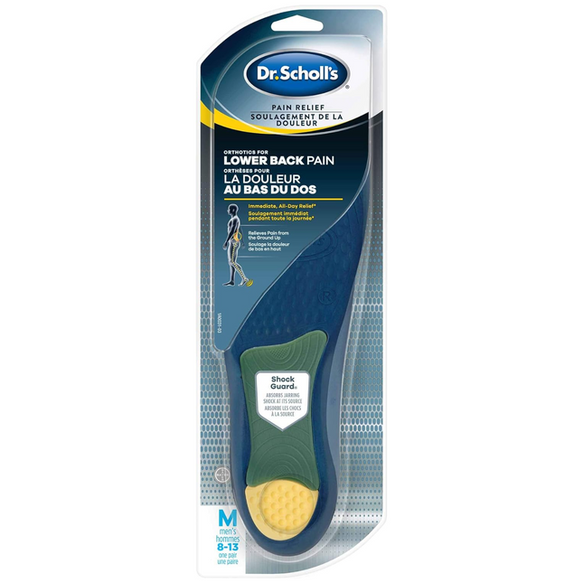 Dr Scholl's - Pain Relief Orthotics for Lower Back pain Men's 8 - 13 | 1 Pair