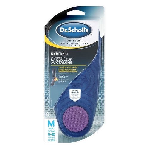 Dr. Scholl's - Soulagement de la douleur - Orthèses pour douleurs au talon - Convient aux tailles hommes 8 à 12 | 1 paire