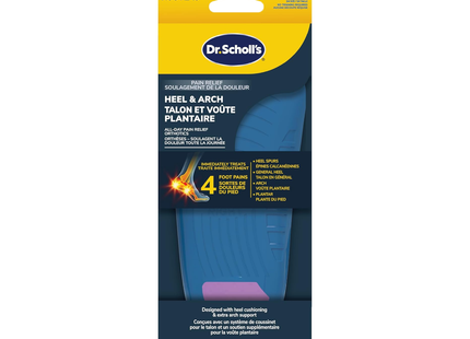 Dr. Scholl's - Soulagement de la douleur, orthèses pour la douleur au talon, convient aux tailles pour hommes 8 à 12 | 1 paire
