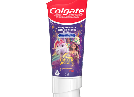 Colgate - Kids Fluoride Toothpaste with Assorted Characters - Bubble Fruit | 75 mL