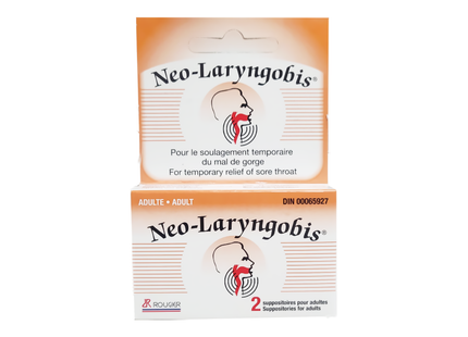 Teva - Neo-Laryngobis Adult Suppository 135 mg | 2 Pack