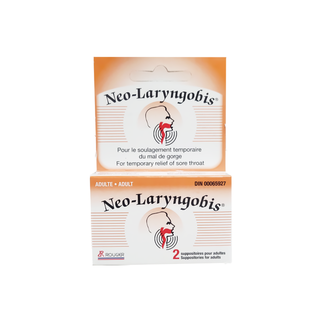 Teva - Neo-Laryngobis Adult Suppository 135 mg | 2 Pack